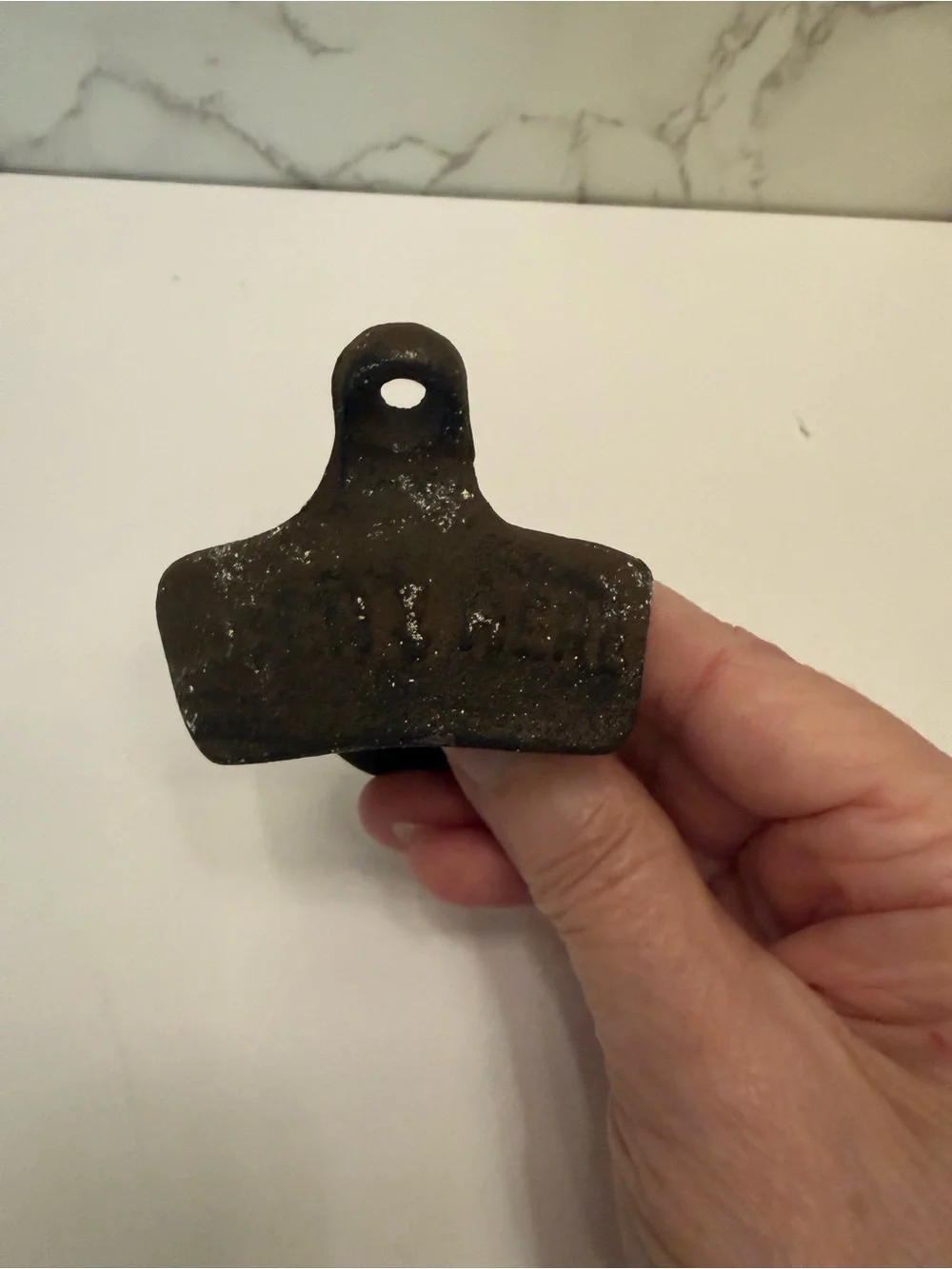 Wall-Mount Bottle Opener Rustic Looking Cast Iron